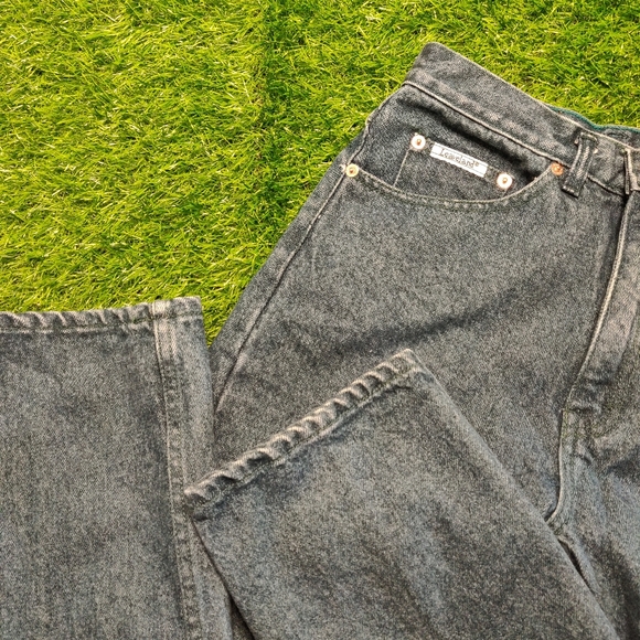 VINTAGE GREEN-WASH HIGH WAIST MOM JEANS - Picture 7 of 9